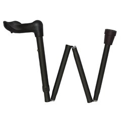 Arthritis Grip Cane Adjustable Folding - Black Right Hand