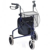 Drive Medical Steel Tri walker with Bag, Basket & Tray